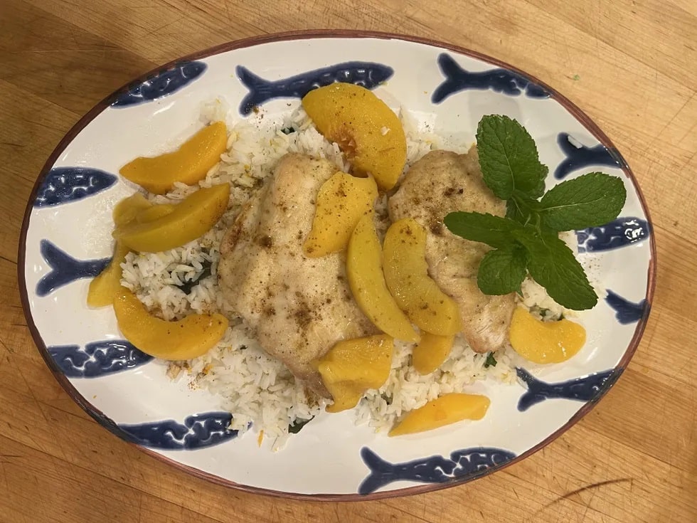 Image of the Moroccan Chicken with Peaches
